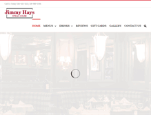 Tablet Screenshot of jimmyhayssteakhouse.com